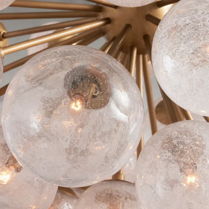 Bubble Glass Globe Chandelier Multi-Light Statement Fixture for Dining Room Living Room Foyer Hanging Ceiling Light Modern Farmhouse