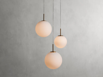 Adjustable Multi-Globe LED Spiral Chandelier 20-43 in Diameter Crackle or Matte Glass Brass Finish for Entryway & Dining Room