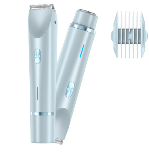 Rechargeable Dual-Head Precision Trimmer for Face, Underarms & Bikini Line – Waterproof IPX7, USB-C Fast Charging, Gentle on Sensitive Skin