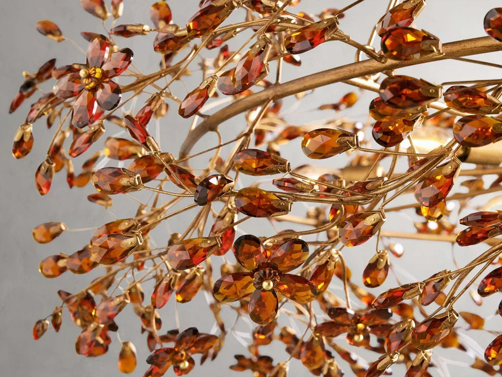 Round Multi-Light Statement Chandelier 39-60 in 6-12 Sockets Metal Crown for Dining Room Foyer Entryway Living Room