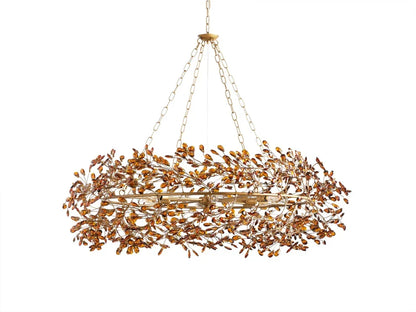 Round Multi-Light Statement Chandelier 39-60 in 6-12 Sockets Metal Crown for Dining Room Foyer Entryway Living Room