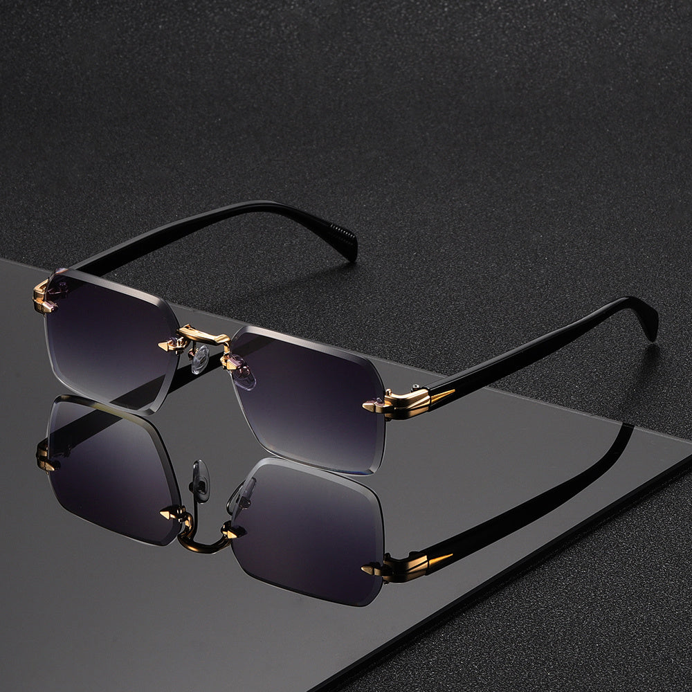 Lunettes carrées légères pour hommes, monture en métal, lunettes de mode transparentes pour un usage quotidien