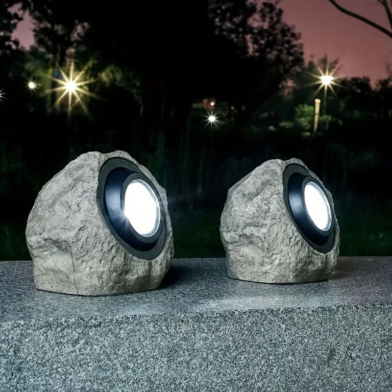 Stoneva - Lampe de jardin solaire imitation pierre
