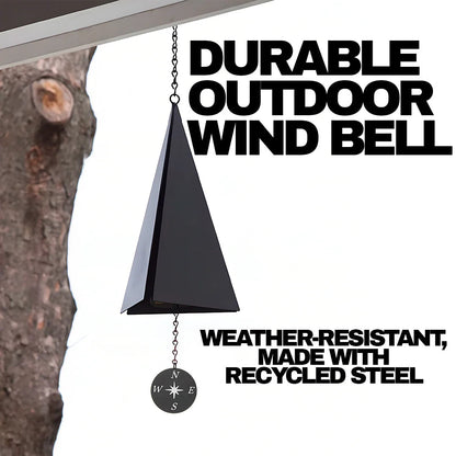 Élégant carillon éolien d'extérieur avec girouette boussole | Conception durable pour des mélodies apaisantes