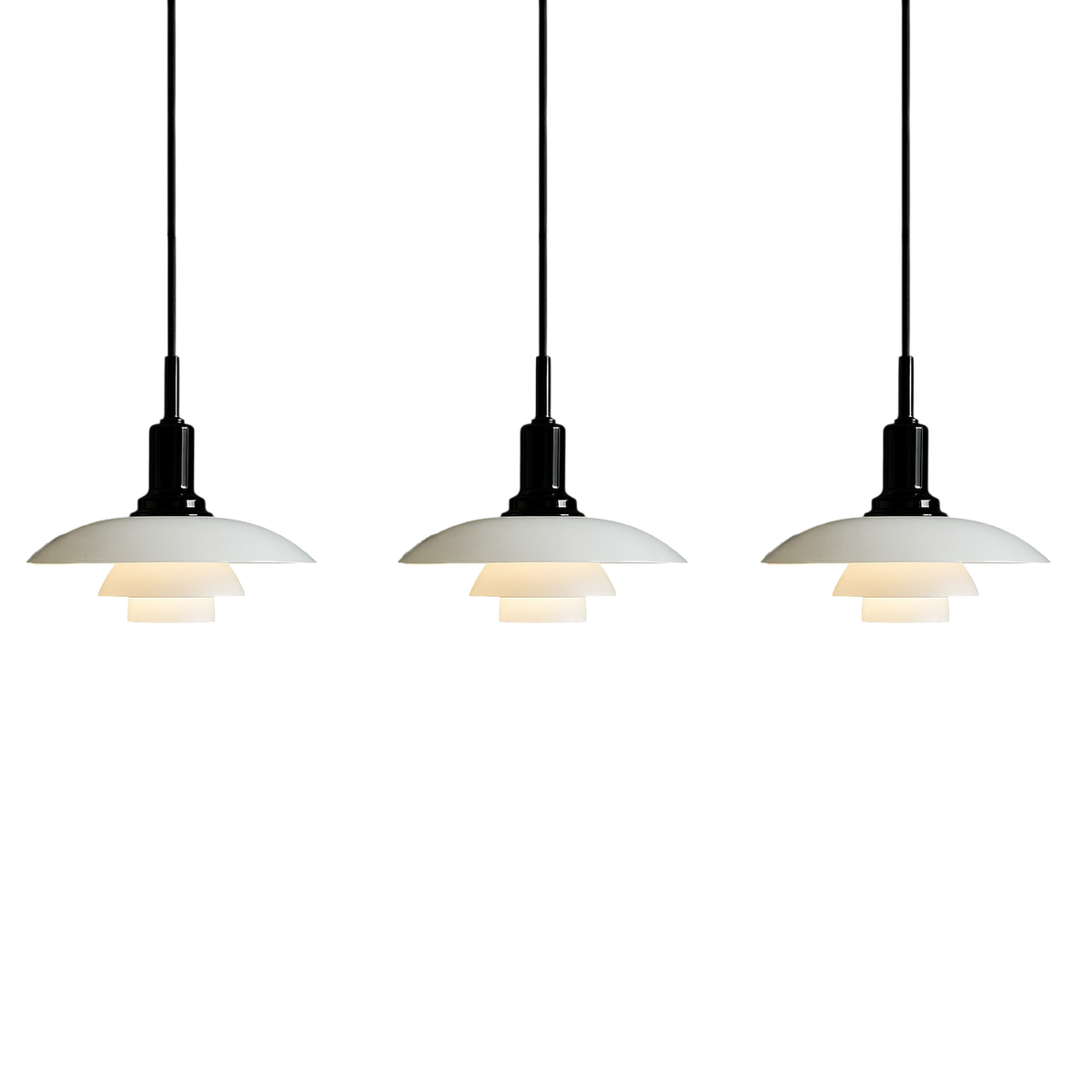 Glass Dome Ceiling Fixture 11 inch Multi-Light Hanging Lamp Metallic Finish for Dining Tables Kitchen Islands Adjustable Height Modern Home