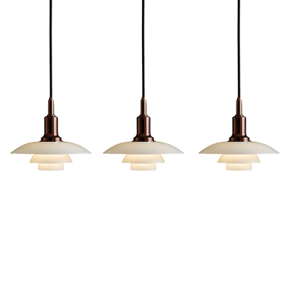 Glass Dome Ceiling Fixture 11 inch Multi-Light Hanging Lamp Metallic Finish for Dining Tables Kitchen Islands Adjustable Height Modern Home