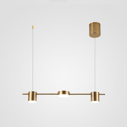 Linear Multi-Light Ceiling Fixture with Adjustable Drop – Aluminum Spotlight Bar in Matte & Metallic Two-Tone – LED Task Lighting for Island