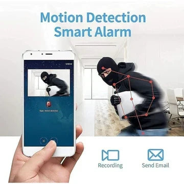 Compact WiFi Security Camera 1080P HD Night Vision Two-Way Audio Motion Detection Magnetic Mount for Home Baby Monitor Indoor Outdoor Wirele