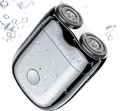 Compact USB Rechargeable Travel Shaver for Men with Rotary Heads for Close Shave On-the-Go Grooming Kit