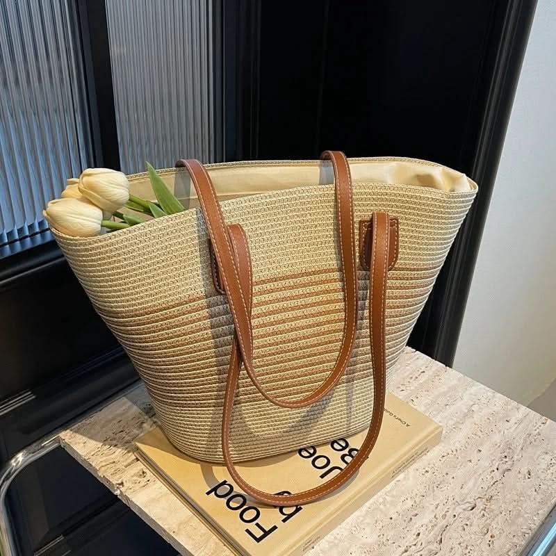 SHORELINE – Large Capacity Straw Shoulder Bag
