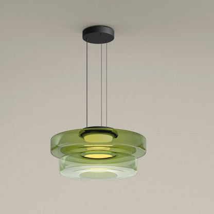 Multi-Tier Glass Pendant Light with Adjustable Cable for Kitchen & Dining Room | Modern LED Ceiling Fixture