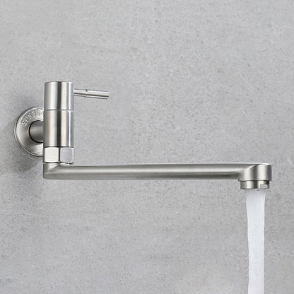 Robinet pivotant mural en acier inoxydable – Remplisseur de casseroles monocommande pour cuisine