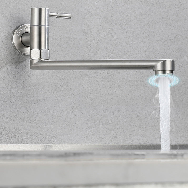 Robinet pivotant mural en acier inoxydable – Remplisseur de casseroles monocommande pour cuisine
