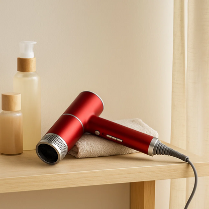 1100W Lightweight Blow Dryer with Ionic Technology for Smooth Styling, Compact Travel Design, Fast Airflow, Anti-Frizz Performance