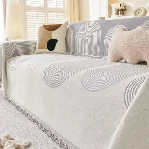 Housse de canapé Lynx - Chenille double face, confort moelleux pour canapés d'angle et chiens