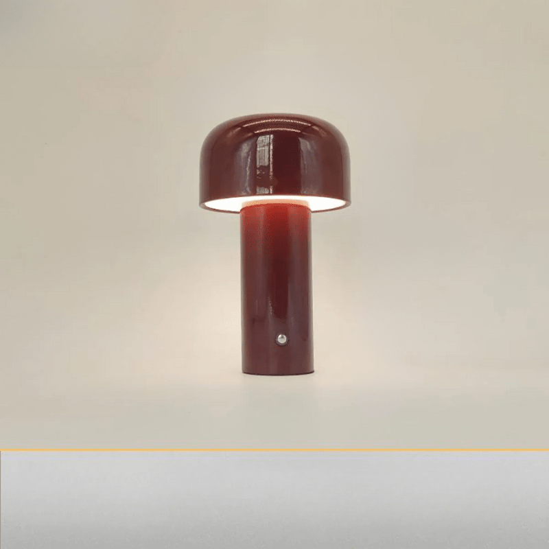 Rechargeable LED Mushroom Lamp Yellow Wireless Cordless Night Light 10 in Tall USB Bedside Accent Mood Lighting for Bedroom Living Room Offi
