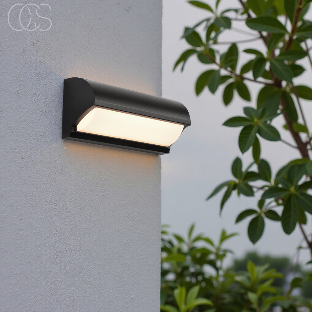 Outdoor LED Wall Light Fixture Black Modern Waterproof Sconce for Patio Garden Entryway 960 Lumens Warm White 3000K IP65 Rated