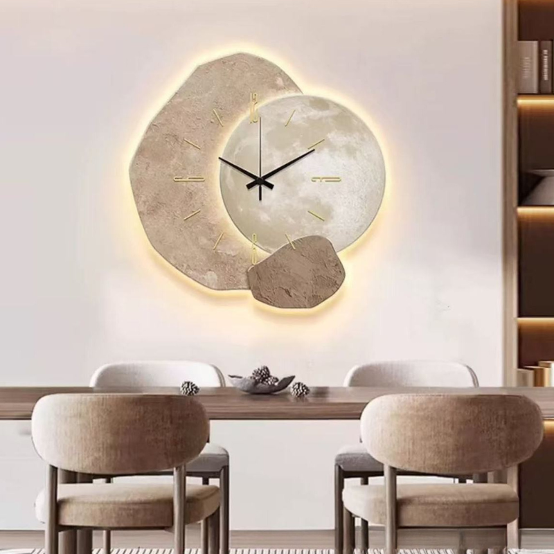 Modern Silent Wall Clock with Clear Numerals for Living Room, Bedroom & Office | Minimalist Round Design