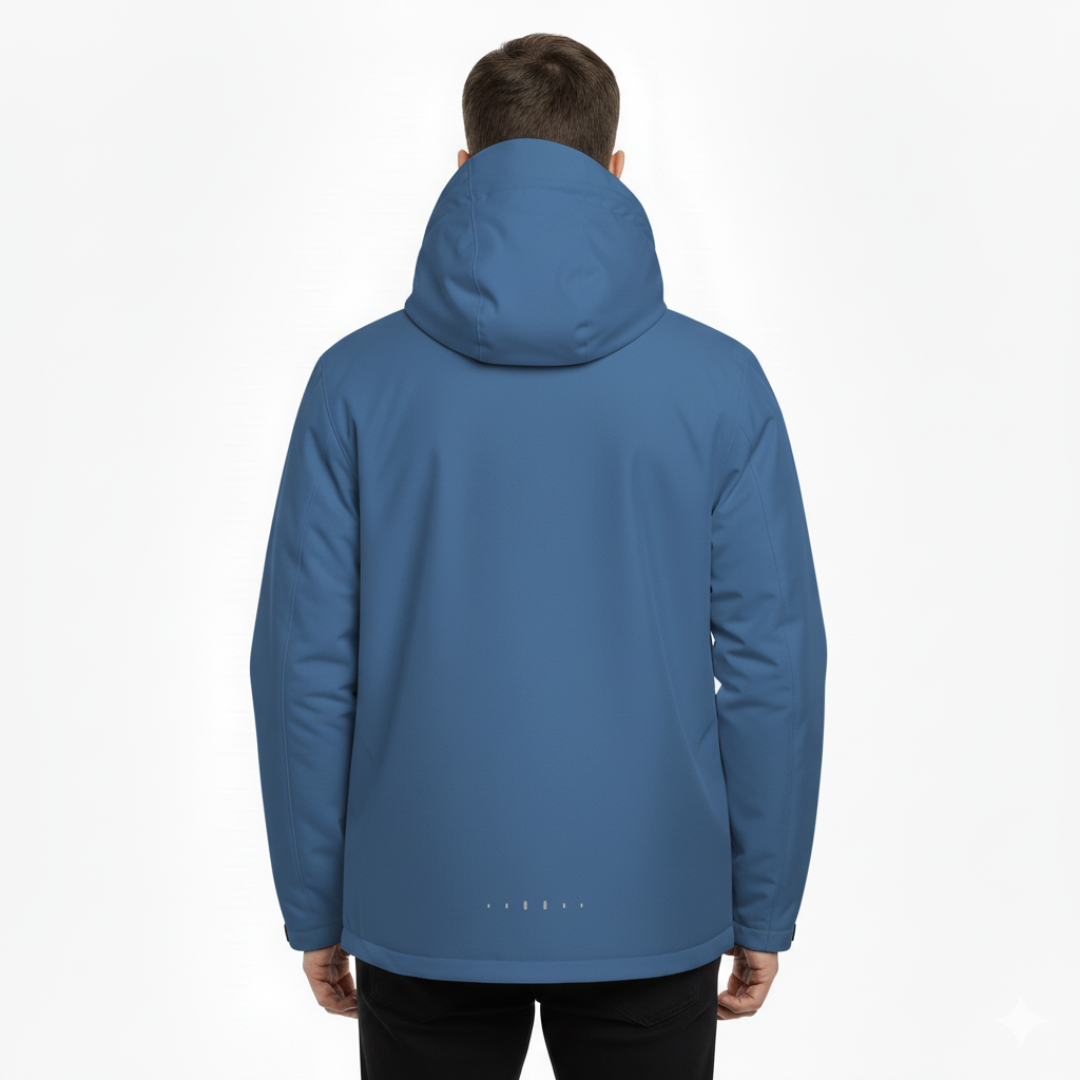 Veste de pluie légère zippée à capuche – Coupe-vent respirant pour homme