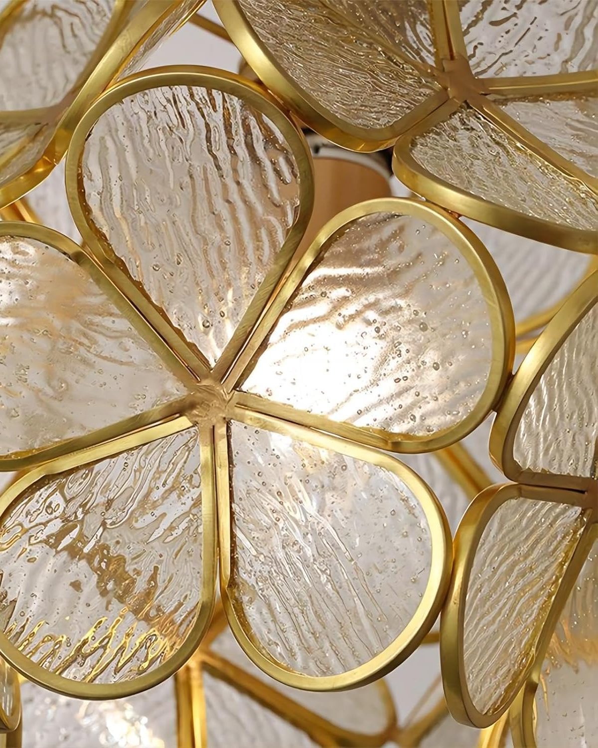 Floral Flush Mount LED Light Fixture 8-Inch Gold Accent Acrylic Ceiling Lamp for Bedroom Hallway Entryway Small Rooms Modern Classic Decor I