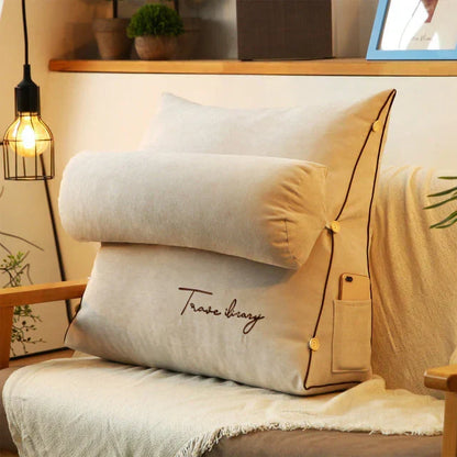 Coussin compensé pour lit avec soutien cervical réglable – 45,7 x 45,7 x 20,3 cm, coussin de dossier en élasthanne, oreiller de lecture ergonomique pour regarder la télévision sur canapé ou au lit