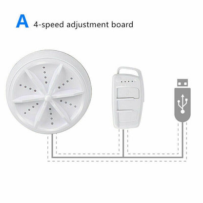 Compact USB-Powered Ultrasonic Cleaning Device for Dishes Glasses Jewelry & Produce 10W 5V Travel-Friendly Bowl Scrubber