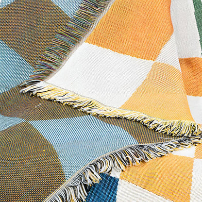 Clever Checkerboard Blanket - Polycotton Blend, Versatile Design
