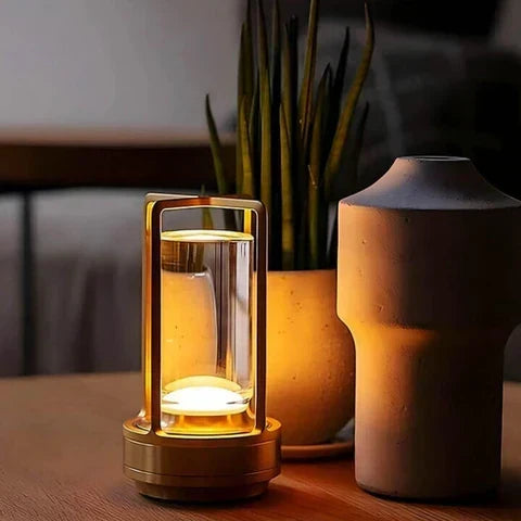 Rechargeable Crystal Table Lamp with Touch Dimmer & 3 Light Modes for Bedroom Office Dining Room | Portable LED Accent Light