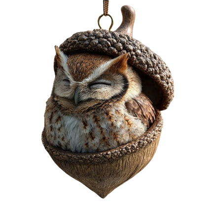 Woodland Animal Night Light for Kids – Acorn-Shaped LED Bedside Lamp with Fox, Owl, Rabbit Designs for Nursery Decor