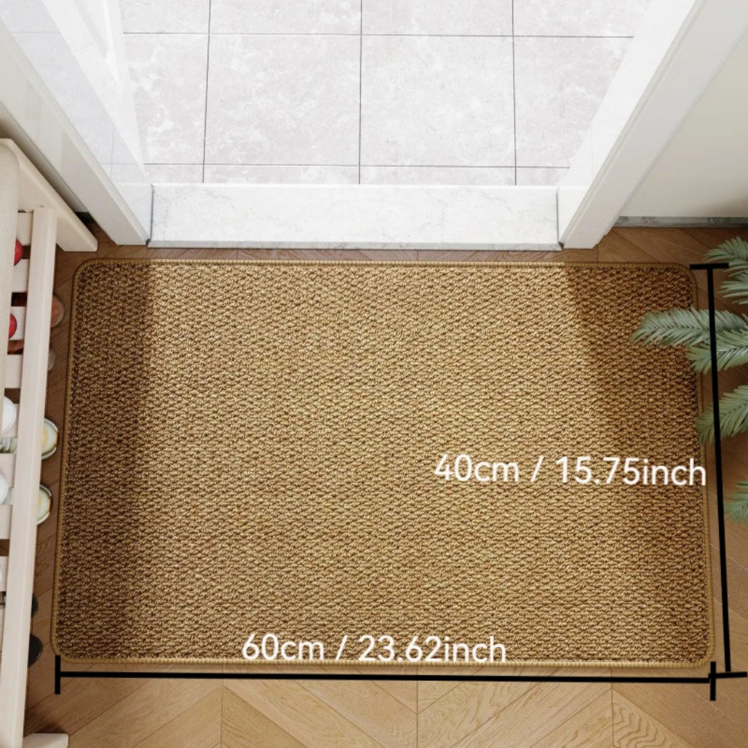Indoor Outdoor Jute Look Doormat with Non-Slip Backing for Entryway Hall Porch Patio Balcony Veranda