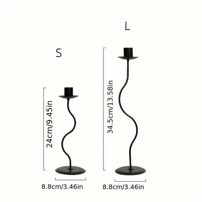 Sable Candle Holder - Sculpted Iron, Vintage Elegance