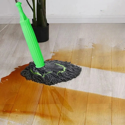 Self-Wringing Flat Mop with Dual-Sided Microfiber Pad – Fast-Drying Floor Cleaner for Hardwood, Tile, Laminate – No-Bend Squeeze Mop