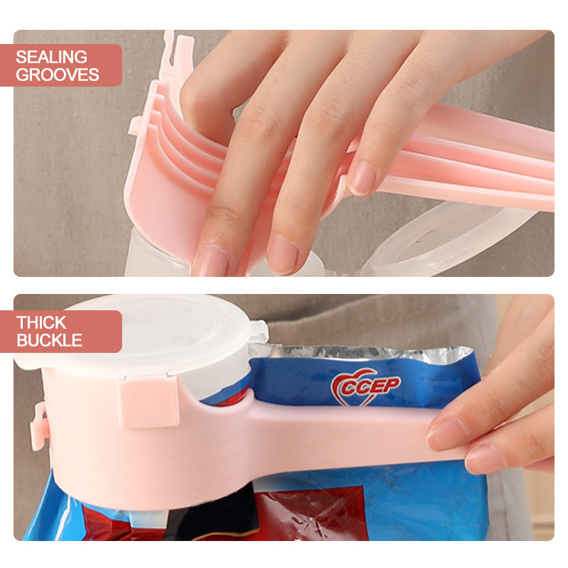 Bag Sealing Clips with Pour Spout for Snacks & Dry Goods – 4-Pack Food Storage Organizers for Pantry, Kitchen Cabinets