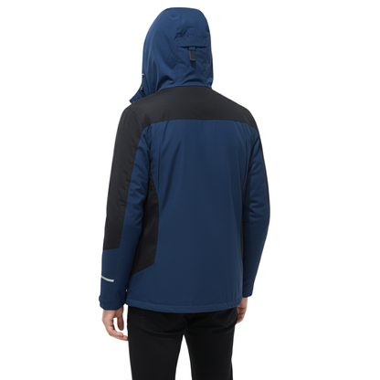 Men's Windproof Rain Shell Jacket with Removable Hood for Hiking, Camping & Outdoor Adventures – Waterproof Lightweight Expedition Coat