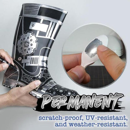 Reflective Chrome Ink Art Pen – Ultra-Glossy Metallic Writing Marker for Crafts, Glass, Plastic & More – 3 Tip Sizes Available