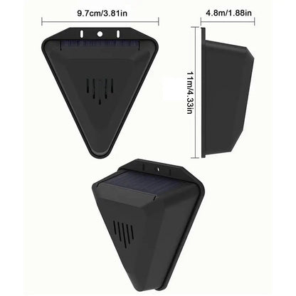 Humane Solar Powered Wildlife Deterrent System with Rotating Sound Technology for Yards Gardens Orchards