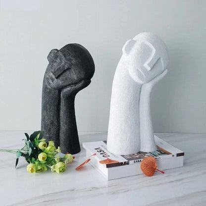Dare Figurine - Modern Abstract Resin Sculpture, Asymmetrical Design
