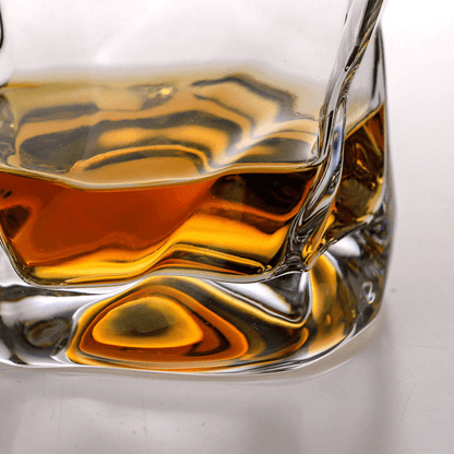 Hand-Cut Crystal Whiskey Tumbler with Traditional Faceted Pattern for Home Bar