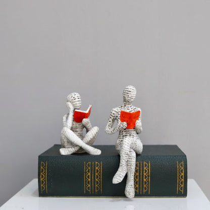 Figurine de lecture Wanda - Résine durable, design artistique
