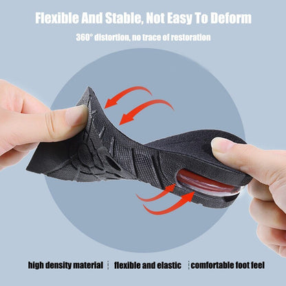 Semelles rehaussantes à hauteur réglable pour hommes – Inserts de chaussures amortissants avec design ventilé – Ajoutez de 2,5 à 9 cm