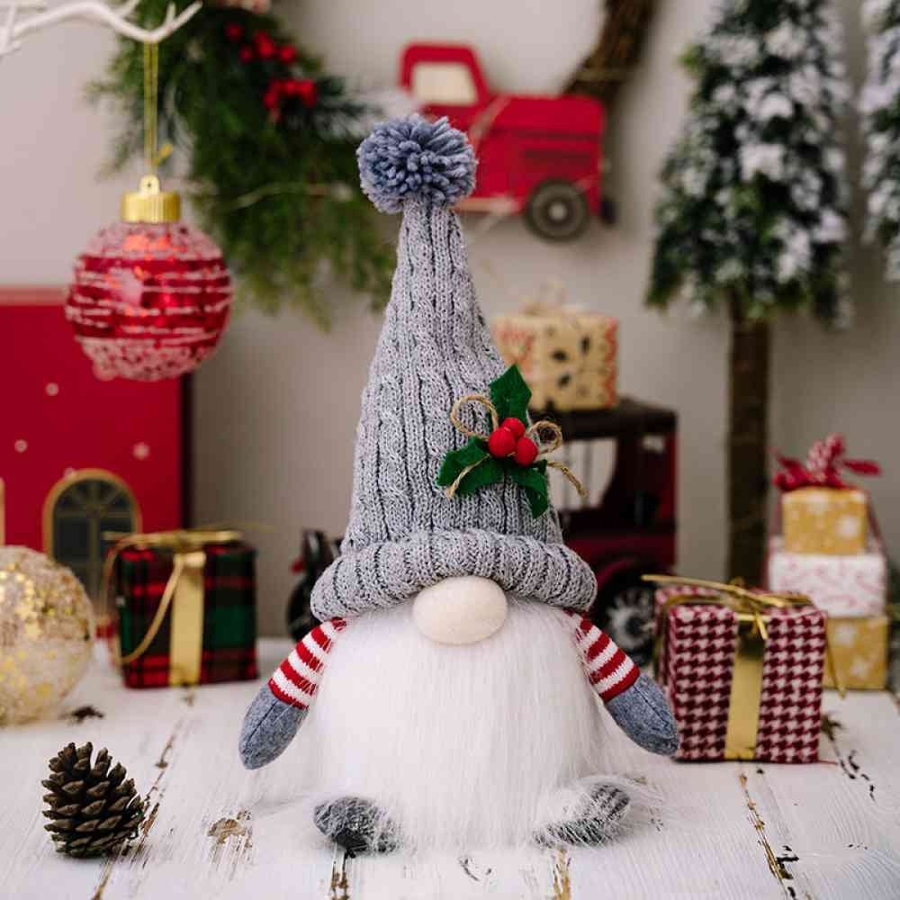 Everly Plush Christmas Gnome - Light-Up Feature, Whimsical Design