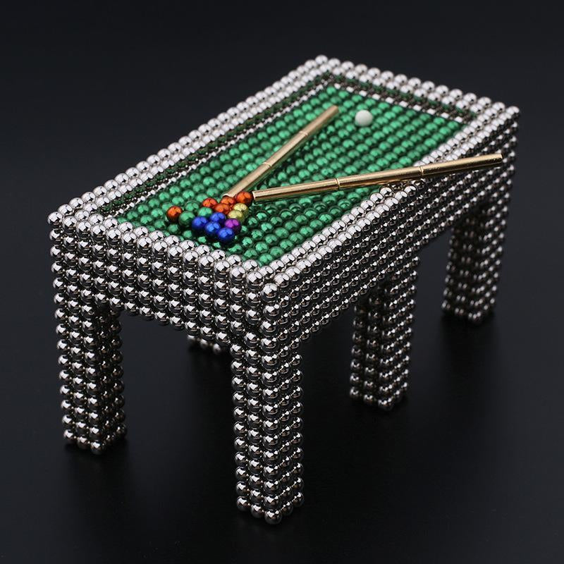 Magnetic Desk Spheres Stress Relief Fidget Set with 216 Mini Building Balls for Creative Puzzle Play Adults Kids STEM Toy