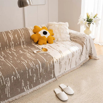 Daazzle Sofa Cover - Heavyweight Microfiber, Natural Bark Throw