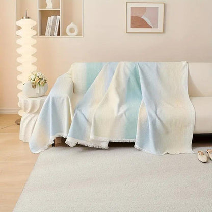 Housse de canapé Rainbow Chill - Soie glacée, antidérapante pour canapé d'angle