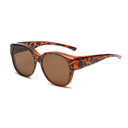 Polarized Over-Prescription Sunglasses UV400 Cat-Eye Wraparound Shades for Women & Men Driving Fishing Outdoor