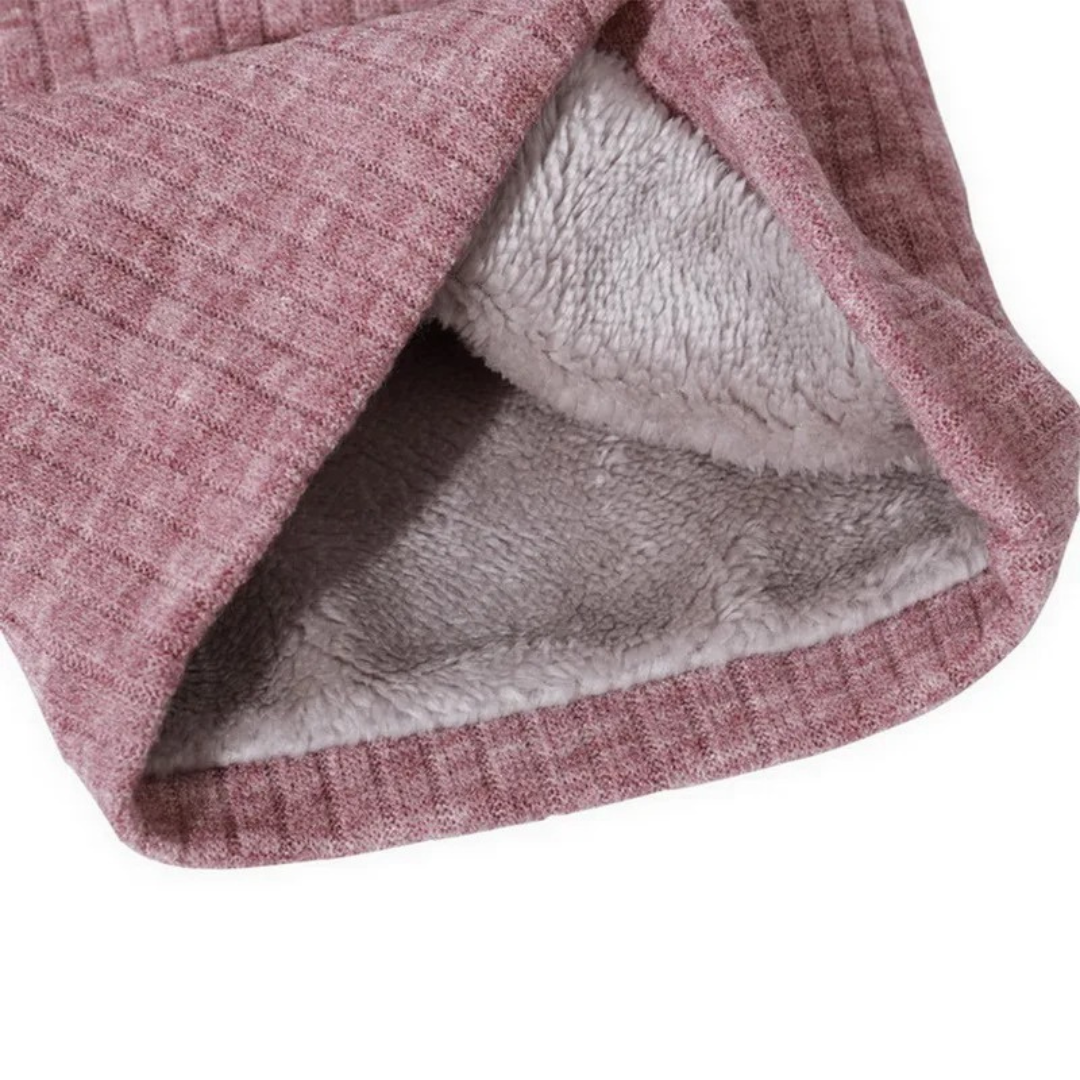 Fleece-Lined Knit Neck Warmer for Cold Weather Protection | Winter Scarf Gaiter for Men & Women | Thermal Neck Wrap for Outdoor Activities