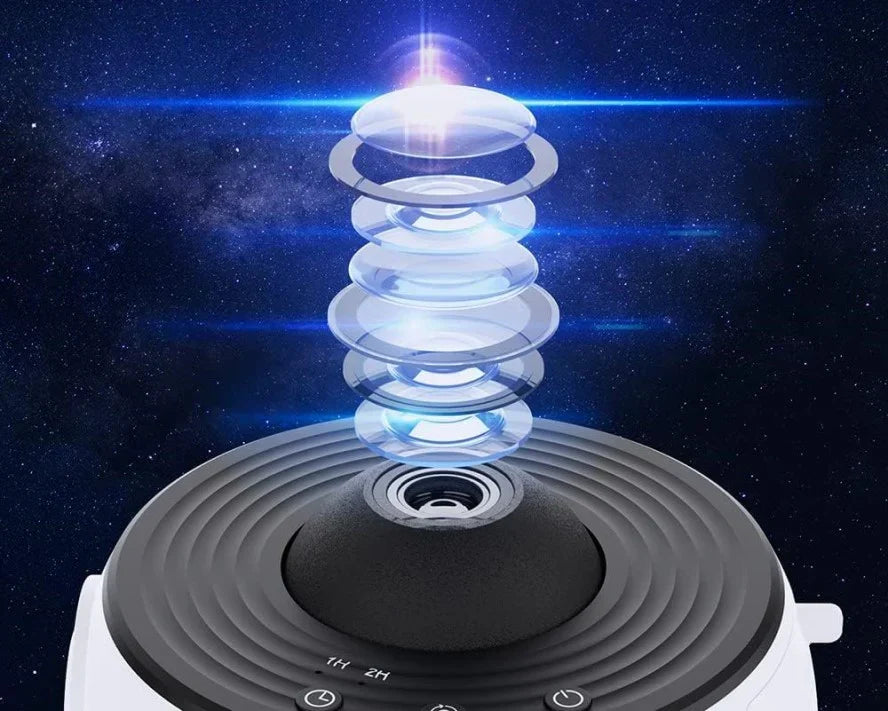 Celestial Night Light Projector with 13 Interchangeable Space Disks, 360° Rotation, HD Cosmic Display for Bedroom, Nursery & Home Decor