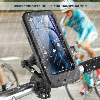 Waterproof Bike Phone Mount with 5000mAh Power Bank USB Charging Handlebar Holder for Smartphones 4.5-6.8 Inches Touch Screen Compatible Mot