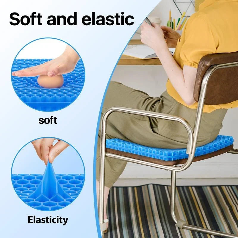 Seat Cushion Cooling Memory Foam Removable Non-Slip Cover