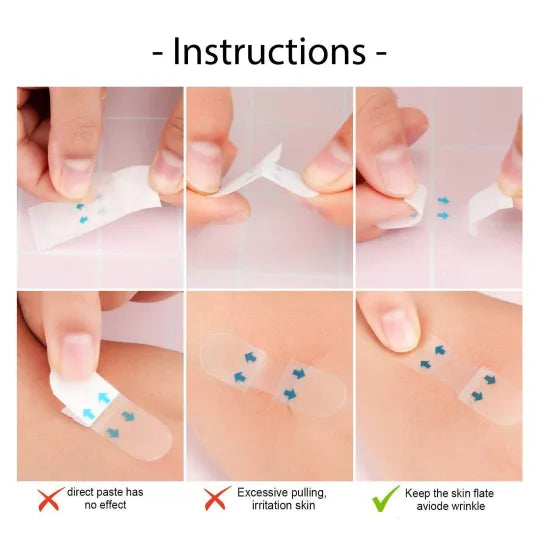 Transparent Facial Contouring Strips for Jawline & Cheek Definition – Discreet Skin Smoothing Adhesive Bands